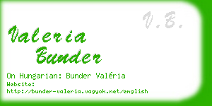 valeria bunder business card
