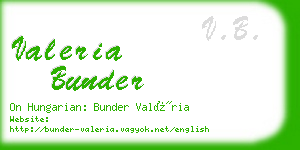valeria bunder business card